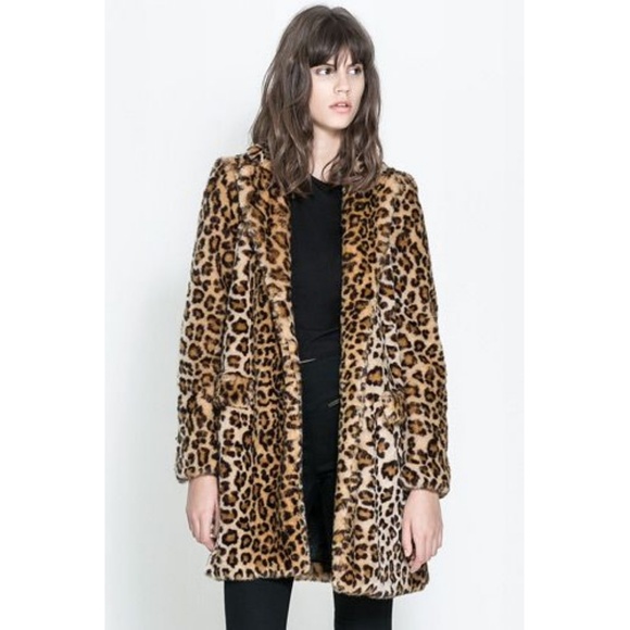 zara leopard fur coat